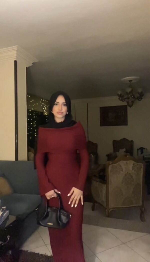 Burgundy dress - Image 9