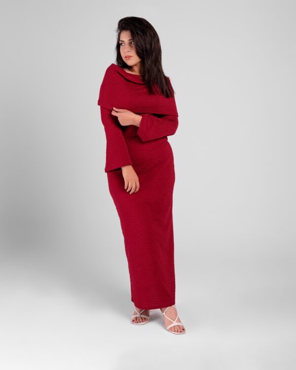Burgundy dress